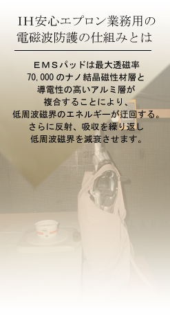 IH安心エプロンの電磁波防護のしくみ